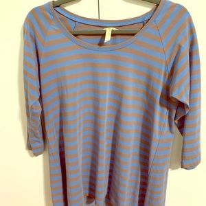 Gray and blue striped Matilda Jane shirt